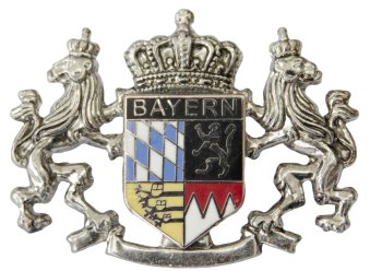 Anstecker Pin Bayern Bayern Wappen mit 2 Löwen zum Anstecken an Hut, Weste, Trachtenkleidung
